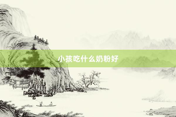 小孩吃什么奶粉好